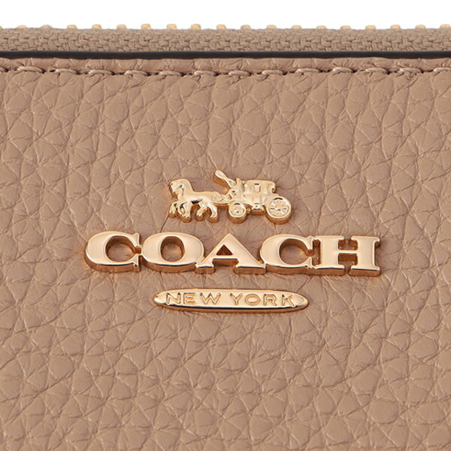 新品 コーチ COACH 長財布(ラウンドファスナー) ロング ジップアラウンド ウォレット ベージュ