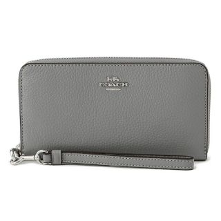 コーチ(COACH)の新品 コーチ COACH 長財布(ラウンドファスナー) ロング ジップアラウンド ウォレット ライトグレー系(財布)