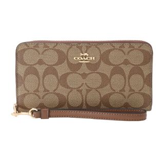 コーチ(COACH)の新品 コーチ COACH 長財布(ラウンドファスナー) ロング ジップ アラウンド ウォレット ブラウン 茶(財布)