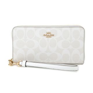 コーチ(COACH)の新品 コーチ COACH 長財布(ラウンドファスナー) ロング ジップ アラウンド ウォレット ホワイト 白(財布)