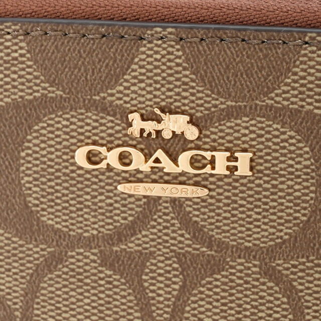 COACH(コーチ)の新品 コーチ COACH 長財布(ラウンドファスナー) ロング ジップ アラウンド ウォレット ブラウン 茶 レディースのファッション小物(財布)の商品写真