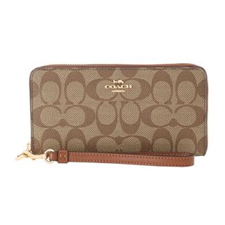 コーチ(COACH)の新品 コーチ COACH 長財布(ラウンドファスナー) ロング ジップ アラウンド ウォレット ブラウン 茶(財布)