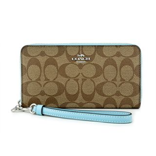 コーチ(COACH)の新品 コーチ COACH 長財布(ラウンドファスナー) ロング ジップ アラウンド ウォレット ブラウン 茶(財布)