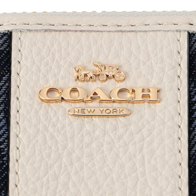 18cm本体重量新品 コーチ COACH 長財布(ラウンドファスナー) ロング ジップアラウンド ウォレット ブルー 青