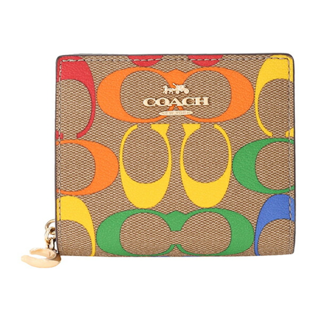 COACH(コーチ)の新品 コーチ COACH 2つ折り財布 スナップウォレット ブラウン 茶 レディースのファッション小物(財布)の商品写真