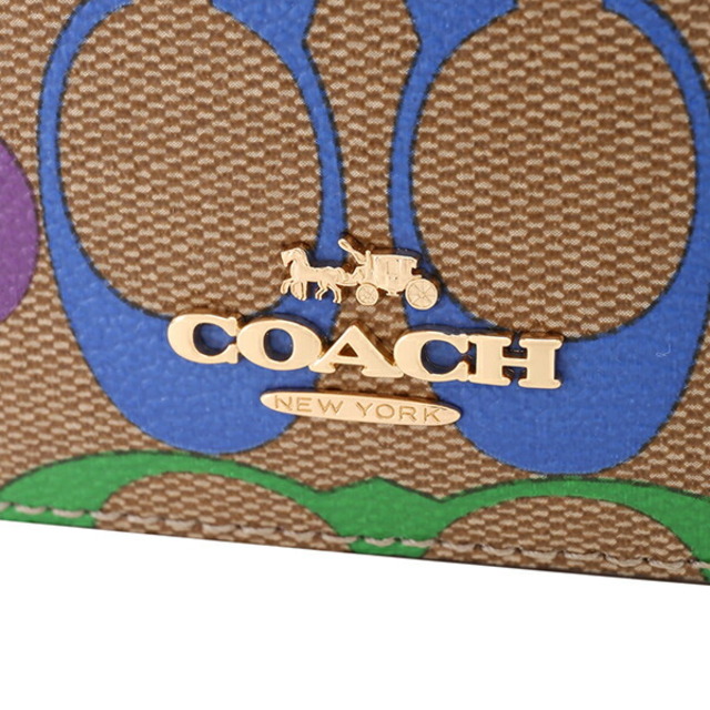 新品 コーチ COACH コインケース チェーン ミニ ウォレット ブラウン 茶 7