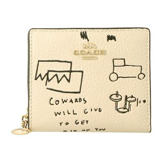 コーチ(COACH)の新品 コーチ COACH 2つ折り財布 スナップ ウォレット ホワイト系 白(財布)