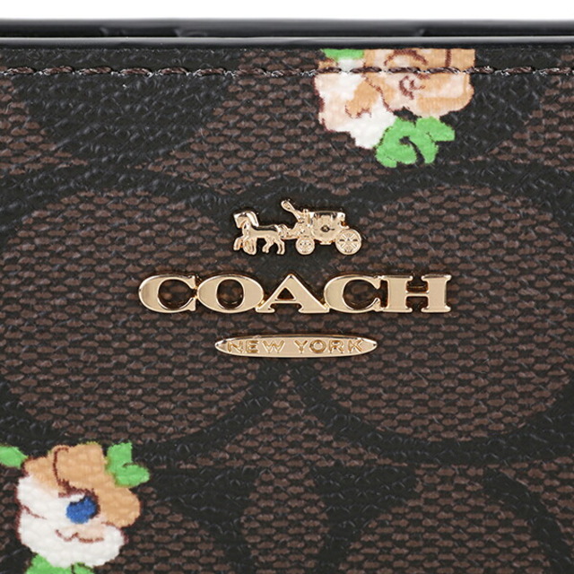 COACH(コーチ)の新品 コーチ COACH 長財布 ヴィンテージローズ スリムウォレット ブラウン 茶 レディースのファッション小物(財布)の商品写真