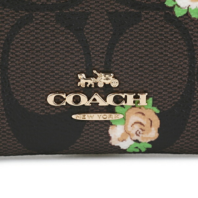 COACH(コーチ)の新品 コーチ COACH カードケース ヴィンテージローズ カードケース ブラウン 茶 レディースのファッション小物(名刺入れ/定期入れ)の商品写真