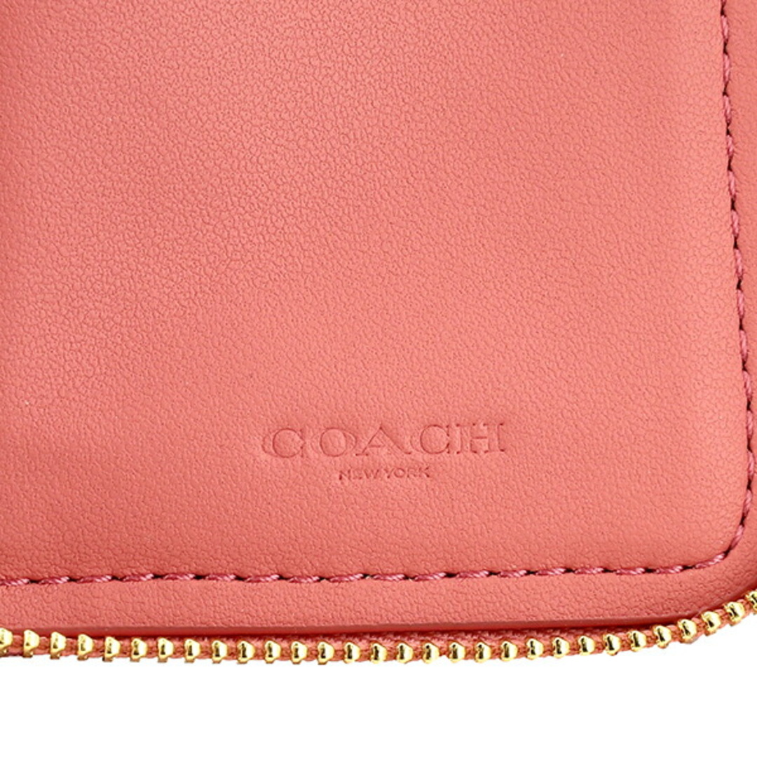 COACH(コーチ)の新品 コーチ COACH 2つ折り財布 ロニー スモール ジップ アラウンド ウォレット ピンク ゴールド レディースのファッション小物(財布)の商品写真