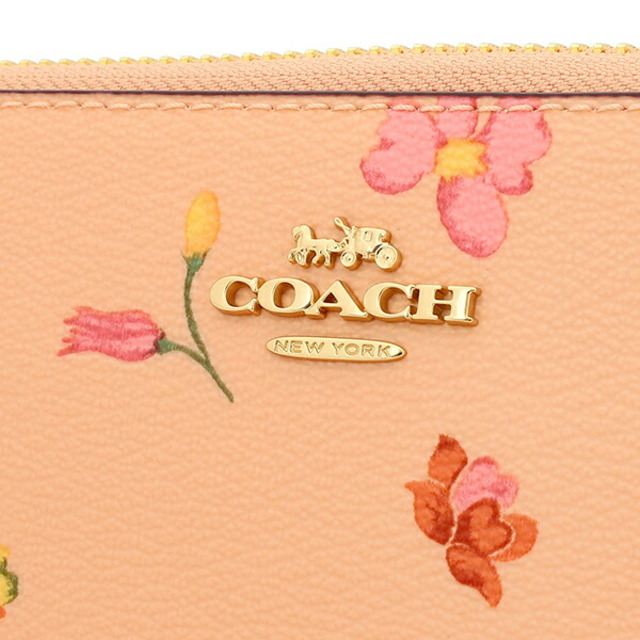 新品 コーチ COACH 長財布(ラウンドファスナー) ロング ジップ アラウンド ウォレット ピンク ゴールド