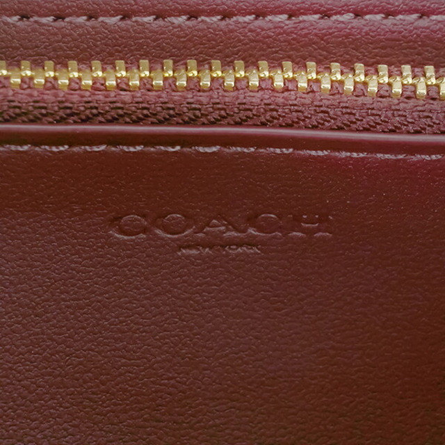 新品 コーチ COACH 長財布(ラウンドファスナー) ロング ジップ アラウンド ウォレット ヴァーシティ モチーフ ブラウン ウォーターメロン 6