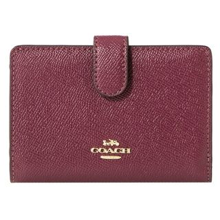 コーチ(COACH)の新品 コーチ COACH 2つ折り財布 ミディアム コーナー ジップ ウォレット パープル系 紫(財布)