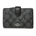新品 コーチ COACH 2つ折り財布 ミディアム コーナー ジップ ブラックス