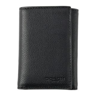 コーチ(COACH)の新品 コーチ COACH 3つ折り財布 TRIFOLD WALLET ブラック 黒(折り財布)