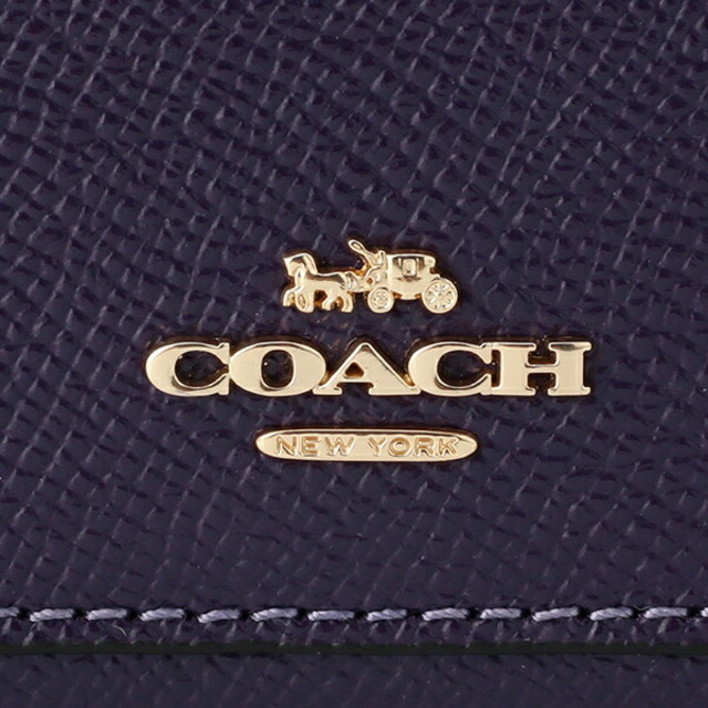 約10×19×2本体重量新品 コーチ COACH 長財布(ラウンドファスナー) アコーディオン ジップ　ウォレット パープル 紫