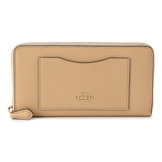 コーチ(COACH)の新品 コーチ COACH 長財布(ラウンドファスナー) アコーディオン ジップ　ウォレット ベージュ(財布)