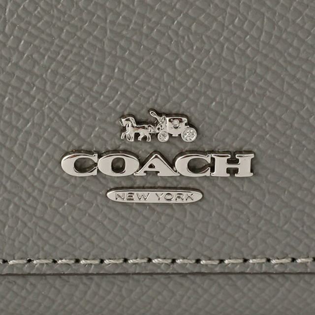 約10×19×2本体重量新品 コーチ COACH 長財布(ラウンドファスナー) アコーディオン ジップ　ウォレット グレー