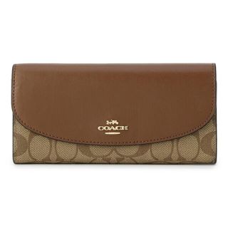 コーチ(COACH)の新品 コーチ COACH 長財布 スリム エンべロープ ウォレット ブラウン 茶色(財布)