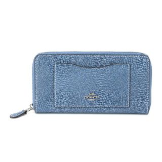 コーチ(COACH)の新品 コーチ COACH 長財布(ラウンドファスナー) アコーディオン ジップウォレット ブルー系 青(財布)