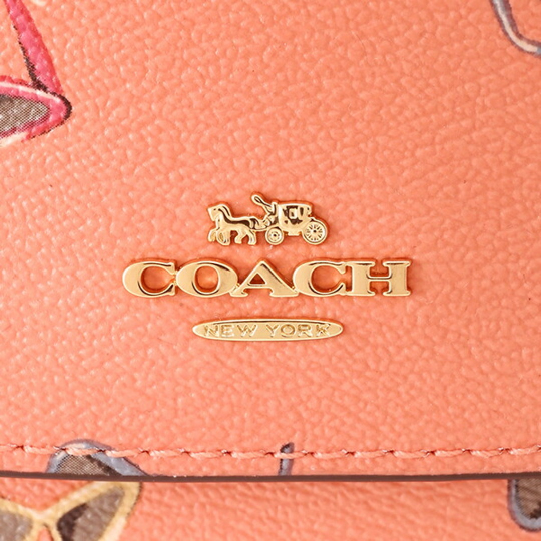 新品 コーチ COACH 2つ折り財布 スモール ウォレット ライトオレンジ 4