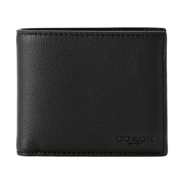 新品 コーチ COACH 2つ折り財布 3-IN-1 WALLET ブラック 黒-
