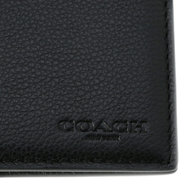COACH - 新品 コーチ COACH 2つ折り財布 3-IN-1 WALLET ブラック 黒の