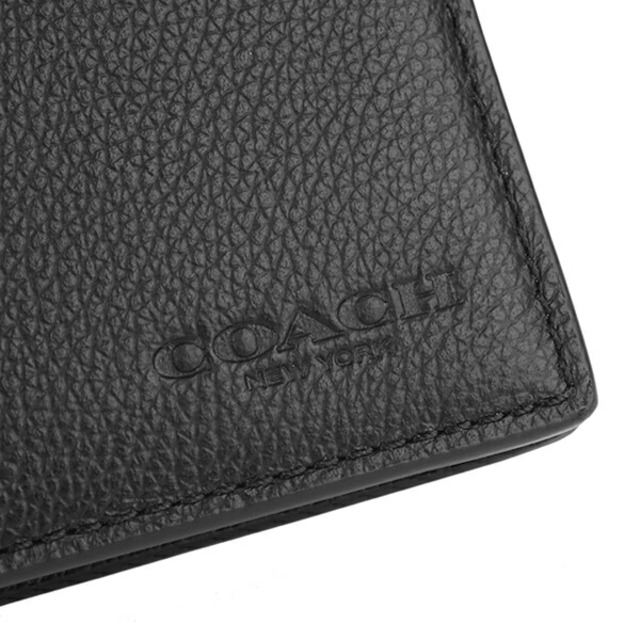 コーチ　COACH　折財布　ウォレット　ブラック　黒　新品