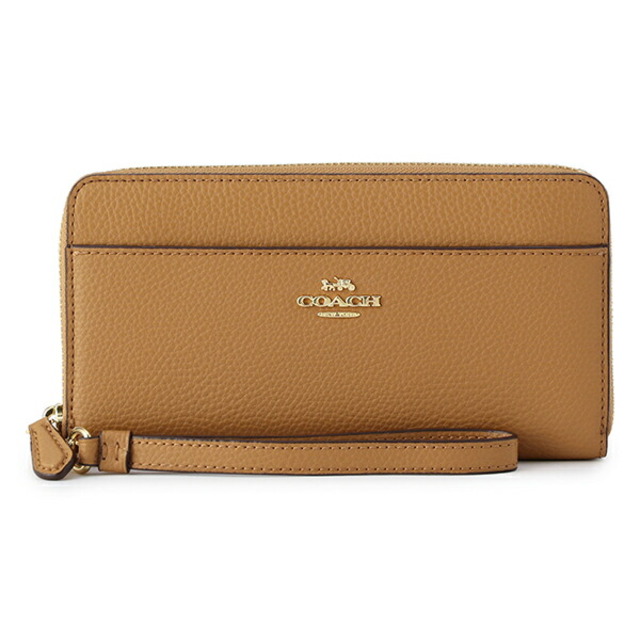 COACH(コーチ)の新品 コーチ COACH 長財布(ラウンドファスナー) アコーディオン ジップ　ウォレット ライトブラウン 茶色 レディースのファッション小物(財布)の商品写真