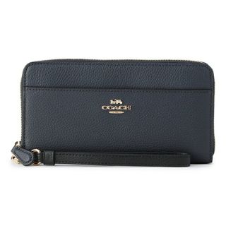 コーチ(COACH)の新品 コーチ COACH 長財布(ラウンドファスナー) アコーディオン ジップ　ウォレット ネイビー 紺(財布)