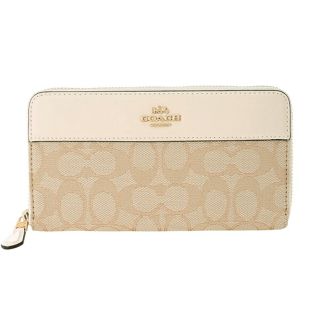 コーチ(COACH)の新品 コーチ COACH 長財布(ラウンドファスナー) アコーディオン ジップ　ウォレット ライトカーキ(財布)