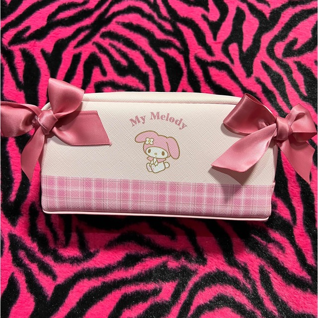 マイメロディ - MY MELODY♡マイメロ♡リボン付きポーチ マイメロディ - MY MELODY♡マイメロ♡リボン付きポーチ