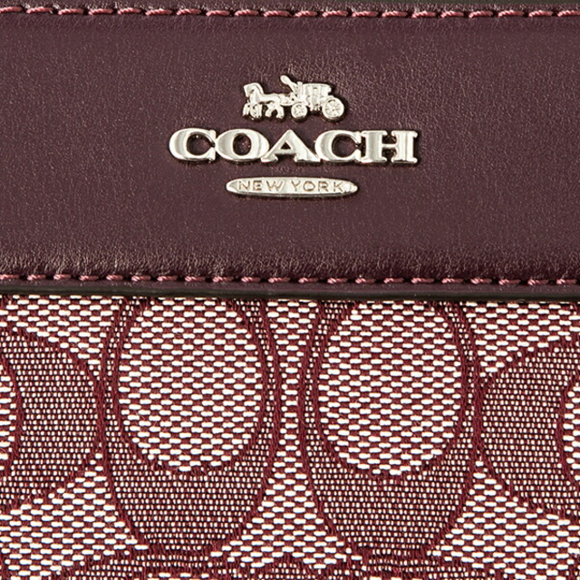 COACH(コーチ)の新品 コーチ COACH 長財布(ラウンドファスナー) アコーディオン ジップ バーガンディ系 茶系 レディースのファッション小物(財布)の商品写真