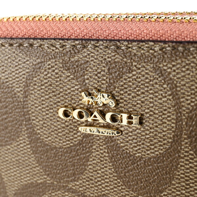 COACH(コーチ)の新品 コーチ COACH 2つ折り財布 スモール ダブルジップ アラウンド ウォレット ブラウン 茶色 レディースのファッション小物(財布)の商品写真