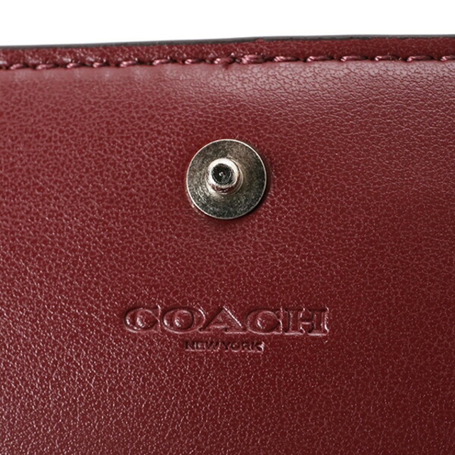 COACH(コーチ)の新品 コーチ COACH 長財布 ボックス トライフォールドウォレット ワインレッド レディースのファッション小物(財布)の商品写真