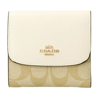 コーチ(COACH)の新品 コーチ COACH 2つ折り財布 スモール ウォレット ライトカーキ(財布)