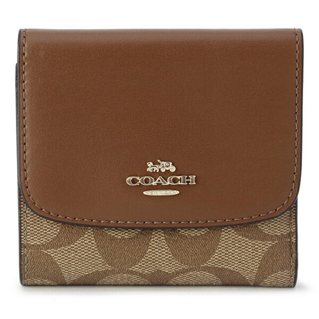 COACH(コーチ)の新品 コーチ COACH 2つ折り財布 スモール ウォレット ブラウン 茶色 レディースのファッション小物(財布)の商品写真