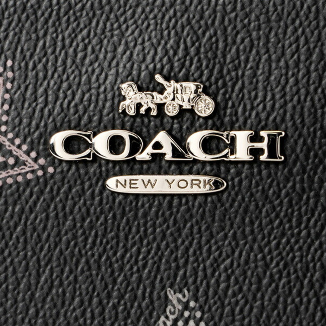 約10×19×2本体重量新品 コーチ COACH 長財布(ラウンドファスナー) アコーディオン ジップアラウンド ブラック