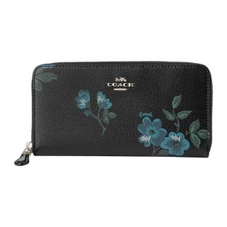 コーチ(COACH)の新品 コーチ COACH 長財布(ラウンドファスナー) アコーディオン ジップアラウンド ブルー系(財布)