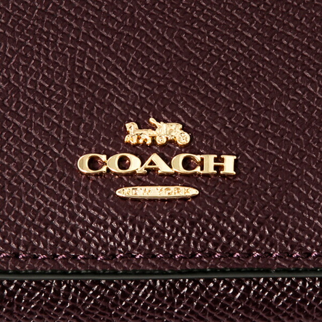 COACH(コーチ)の新品 コーチ COACH 3つ折り財布 スモール トライフォールド ワインレッド レディースのファッション小物(財布)の商品写真