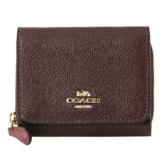 コーチ(COACH)の新品 コーチ COACH 3つ折り財布 スモール トライフォールド ワインレッド(財布)