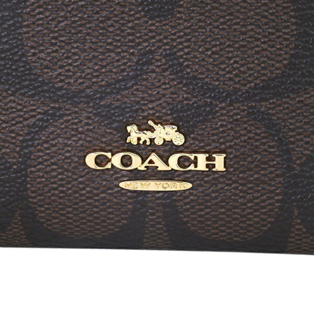 COACH(コーチ)の新品 コーチ COACH コインケース ミニ スキニー IDケース ブラウン ブラック レディースのファッション小物(コインケース)の商品写真