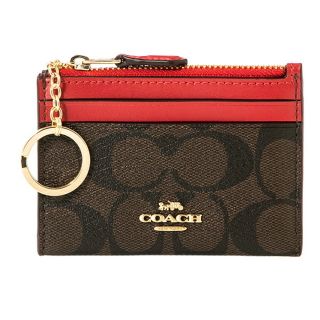 コーチ(COACH)の新品 コーチ COACH コインケース ミニ スキニー IDケース ブラウン 茶(コインケース)