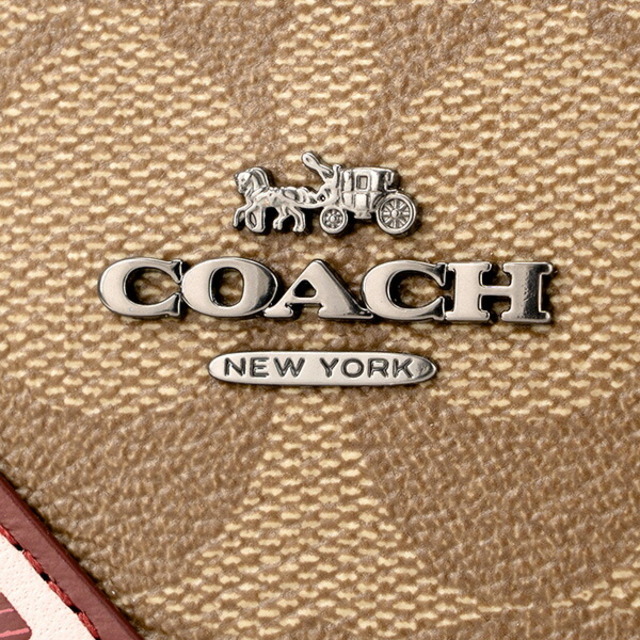 新品 コーチ COACH 長財布(ラウンドファスナー) アコーディオン ジップアラウンド カーキ