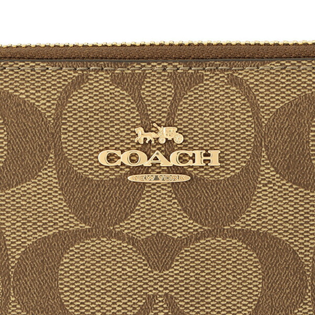 COACH(コーチ)の新品 コーチ COACH 2つ折り財布 ミディアム ジップ アラウンド ブラウン 茶 レディースのファッション小物(財布)の商品写真