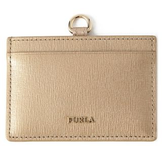 フルラ(Furla)の新品 フルラ FURLA カードケース リンダ S バッジホルダー ゴールド(名刺入れ/定期入れ)