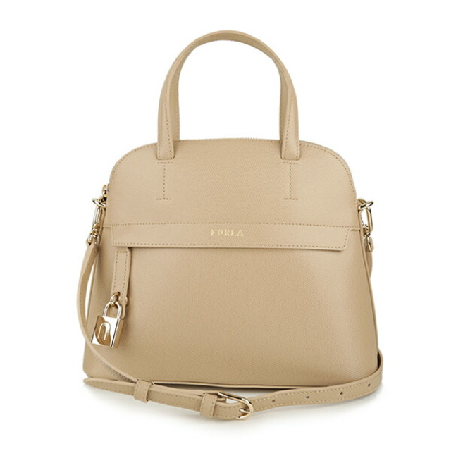 新品 フルラ FURLA ハンドバッグ パイパー S ドーム サンド 新品 フルラ FURLA ハンドバッグ パイパー S ドーム サンド
