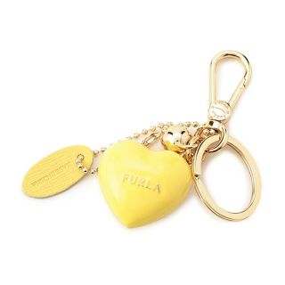 フルラ(Furla)の新品 フルラ FURLA キーホルダー スリーディー キーリング CUORE イエロー 黄色(キーホルダー)