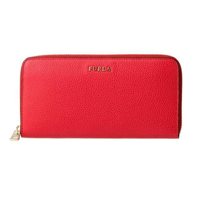 新品 フルラ FURLA 長財布 バビロン ジップアラウンド ウォレット ルビー牛革ファスナー式開閉内側