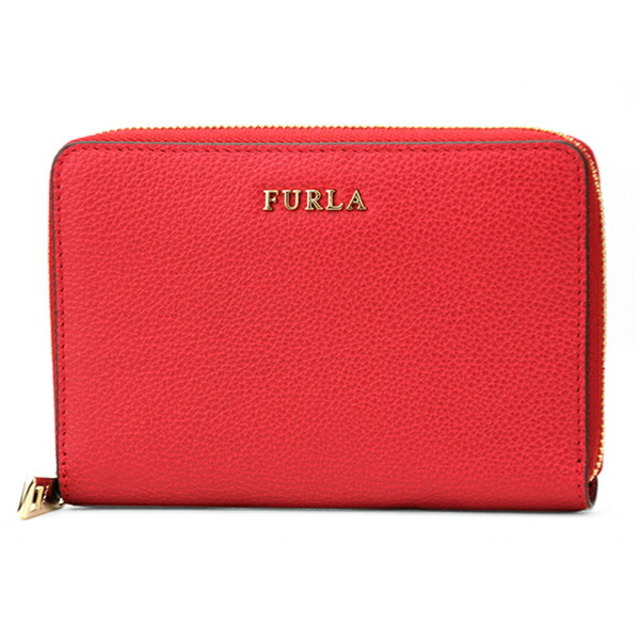 SAFFIANO本革FURLA BABYLON M ZIP AROUND ルビー - 財布